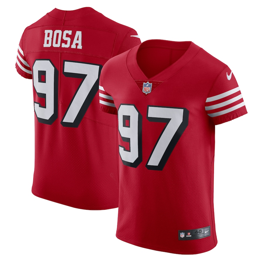 Men’s San Francisco 49ers Nick Bosa Nike Scarlet Alternate Vapor Elite Jersey