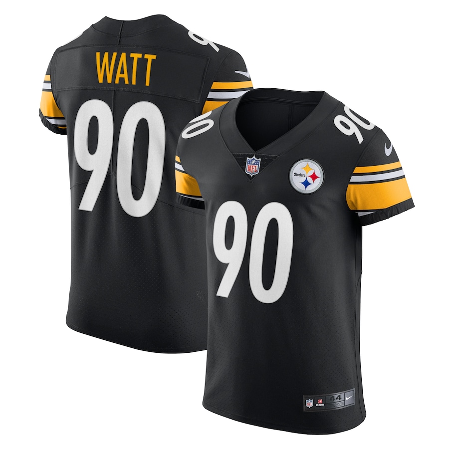 Men’s Pittsburgh Steelers T.J. Watt Nike Black Vapor Elite Player Jersey