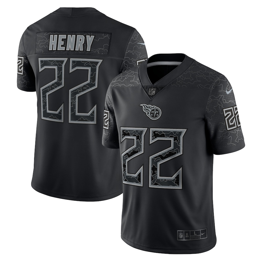 Men’s Tennessee Titans Derrick Henry Nike Black RFLCTV Limited Jersey