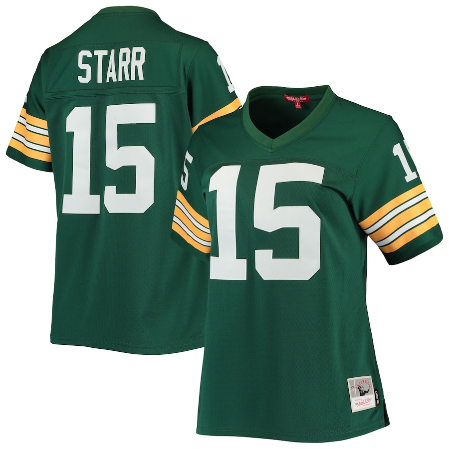 Women’s Green Bay Packers Bart Starr Mitchell & Ness Green 1967 Legacy Replica Player Jersey