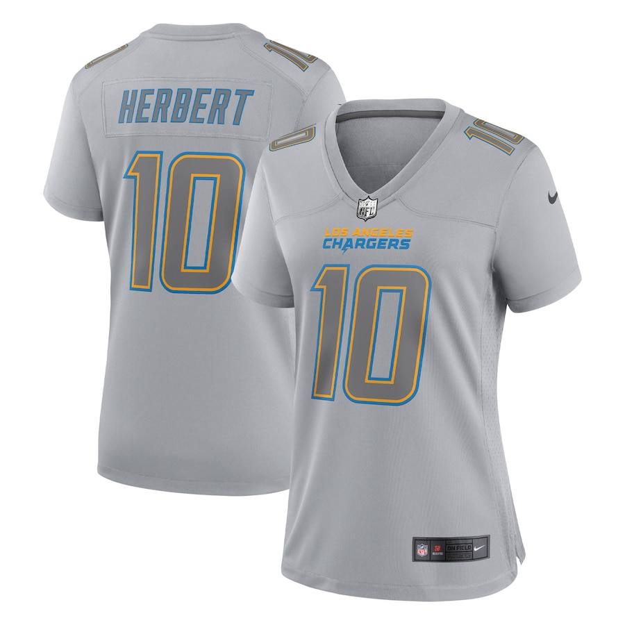 Women’s Los Angeles Chargers Justin Herbert Nike Gray Atmosphere Fashion Game Jersey