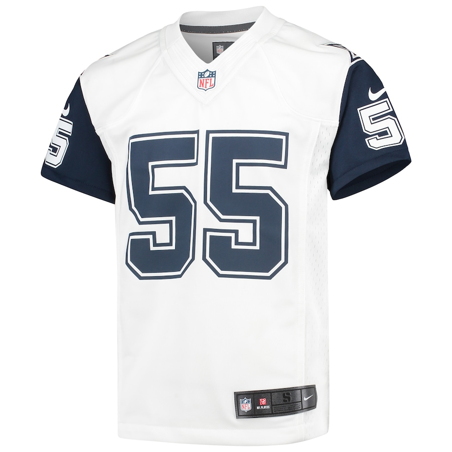 Youth Dallas Cowboys Leighton Vander Esch Nike White Color Rush Game Jersey