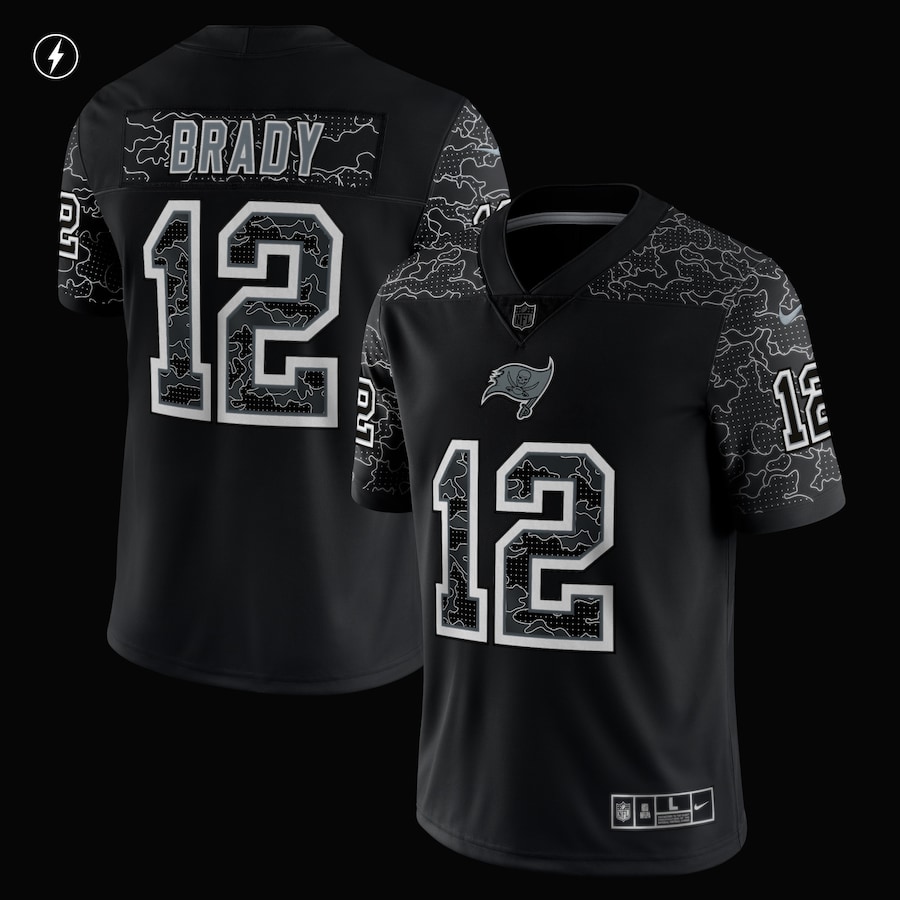 Men’s Tampa Bay Buccaneers Tom Brady Nike Black RFLCTV Limited Jersey