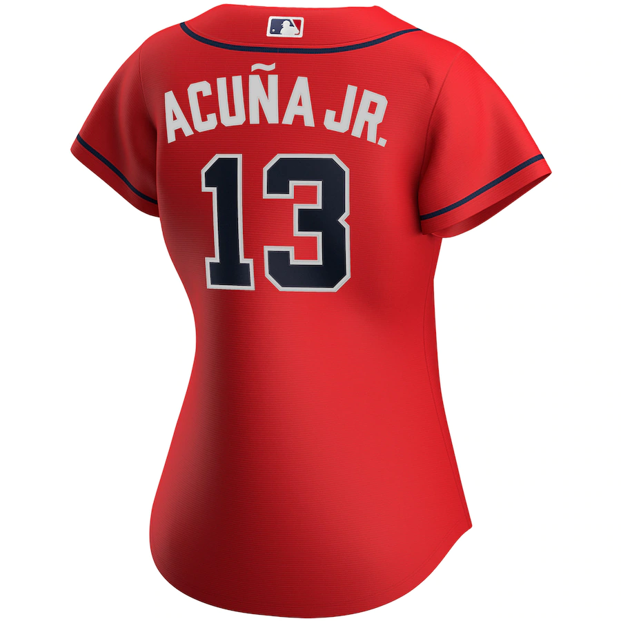 Women's Atlanta Braves Ronald Acuna Jr. Nike Red Alternate Replica Player Jersey