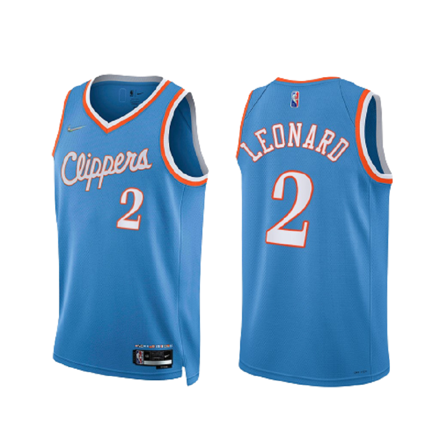Men's LA Clippers Kawhi Leonard Blue 2022 Swingman Jersey - City Edition