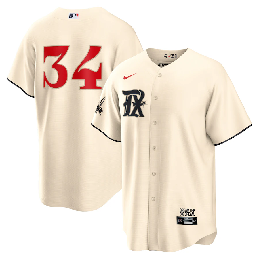 Men's Texas Rangers Nolan Ryan Cream 2023 City Connect Replica Player Jersey