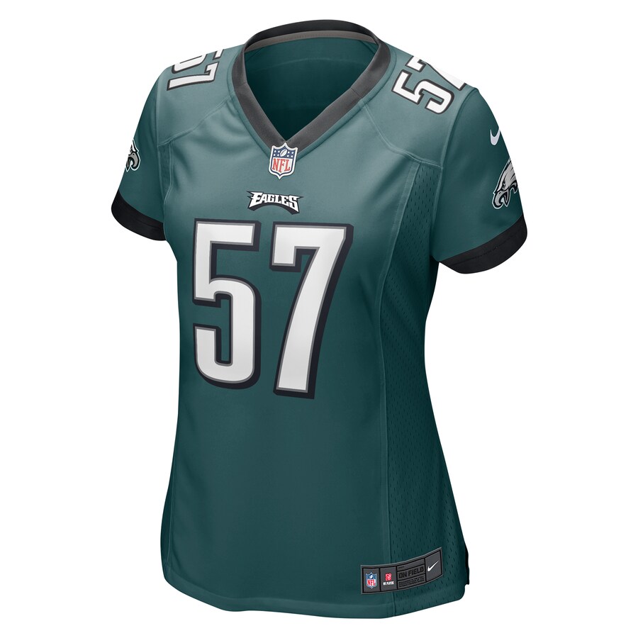 Women’s Philadelphia Eagles T.J. Edwards Nike Midnight Green Game Jersey