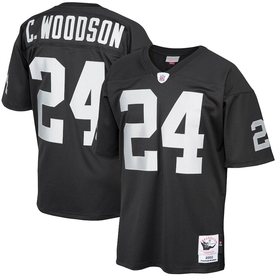 Men’s Las Vegas Raiders Charles Woodson Mitchell & Ness Black 1998 Authentic Throwback Retired Player Jersey