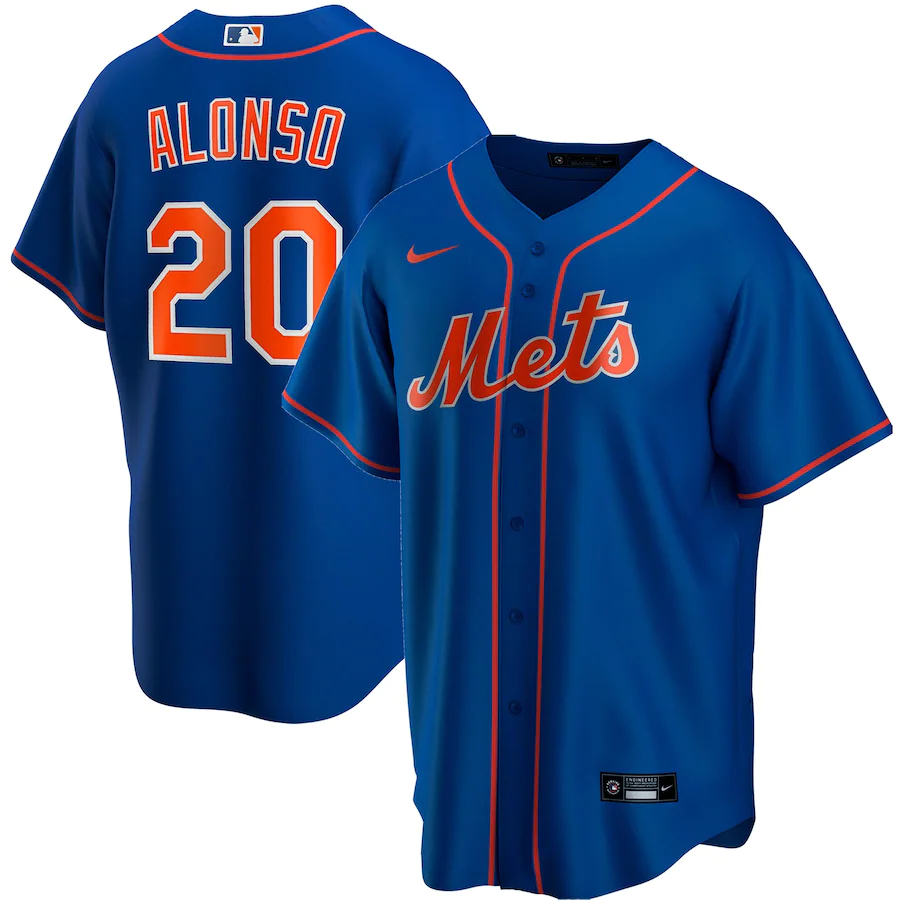 Men's New York Mets 20 Pete Alonso Royal Alternate Replica Player Name Jersey