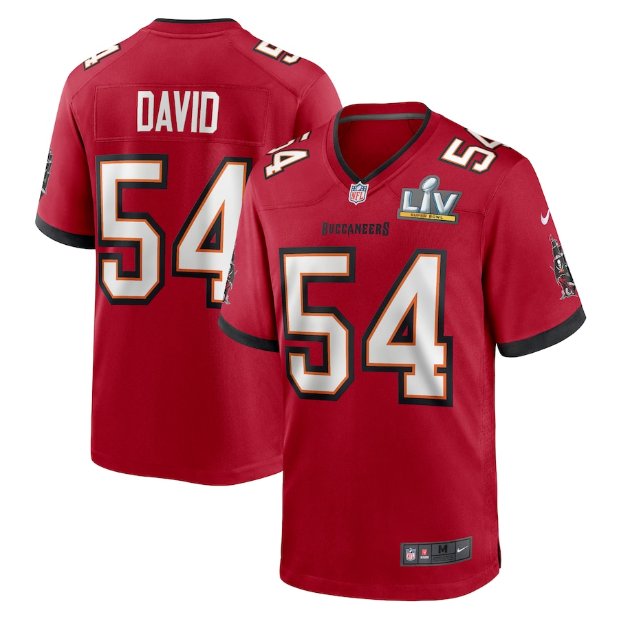 Men’s Tampa Bay Buccaneers Lavonte David Nike Red Super Bowl LV Game Jersey