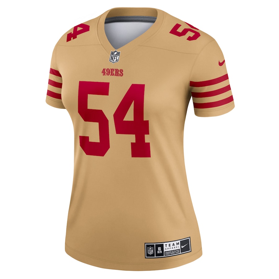 Women’s San Francisco 49ers Fred Warner Nike Gold Inverted Legend Jersey