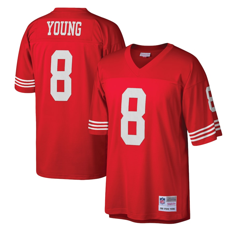 Men’s San Francisco 49ers Steve Young Mitchell & Ness Scarlet Legacy Replica Jersey