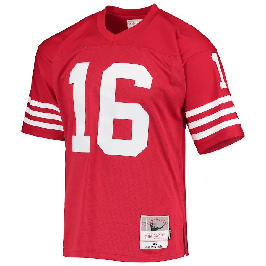 Men’s San Francisco 49ers Joe Montana Mitchell & Ness Scarlet Legacy Replica Jersey