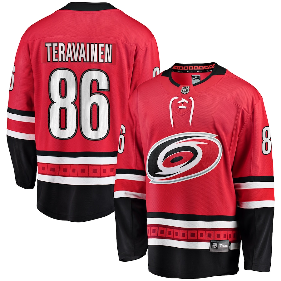 Men's Carolina Hurricanes 86 Teuvo Teravainen Fanatics Branded Red Breakaway Player Jersey