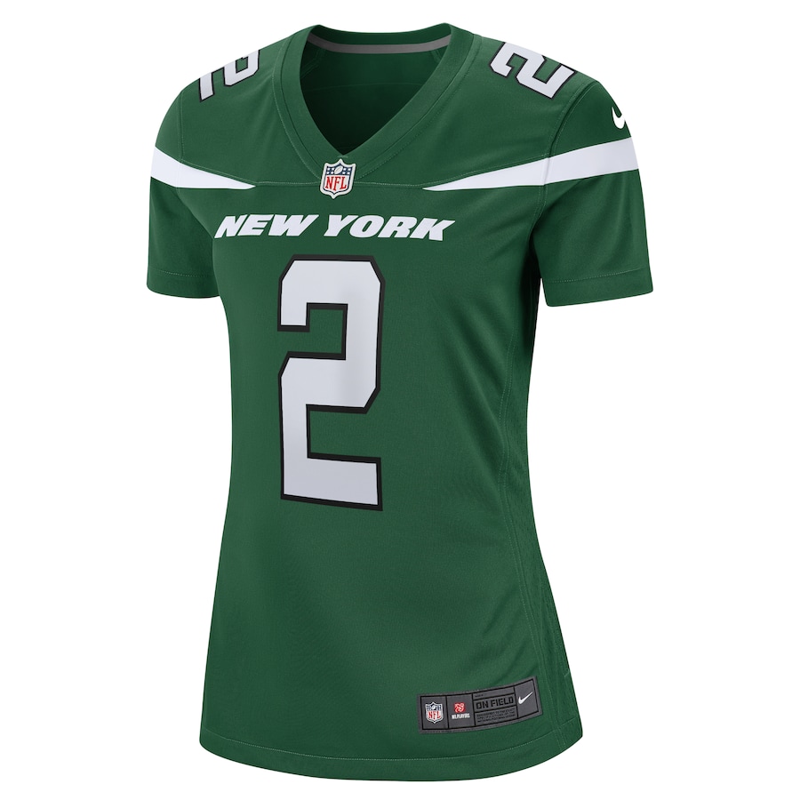 Women’s New York Jets Zach Wilson Nike Gotham Green 2021 NFL Draft First Round Pick Game Jersey