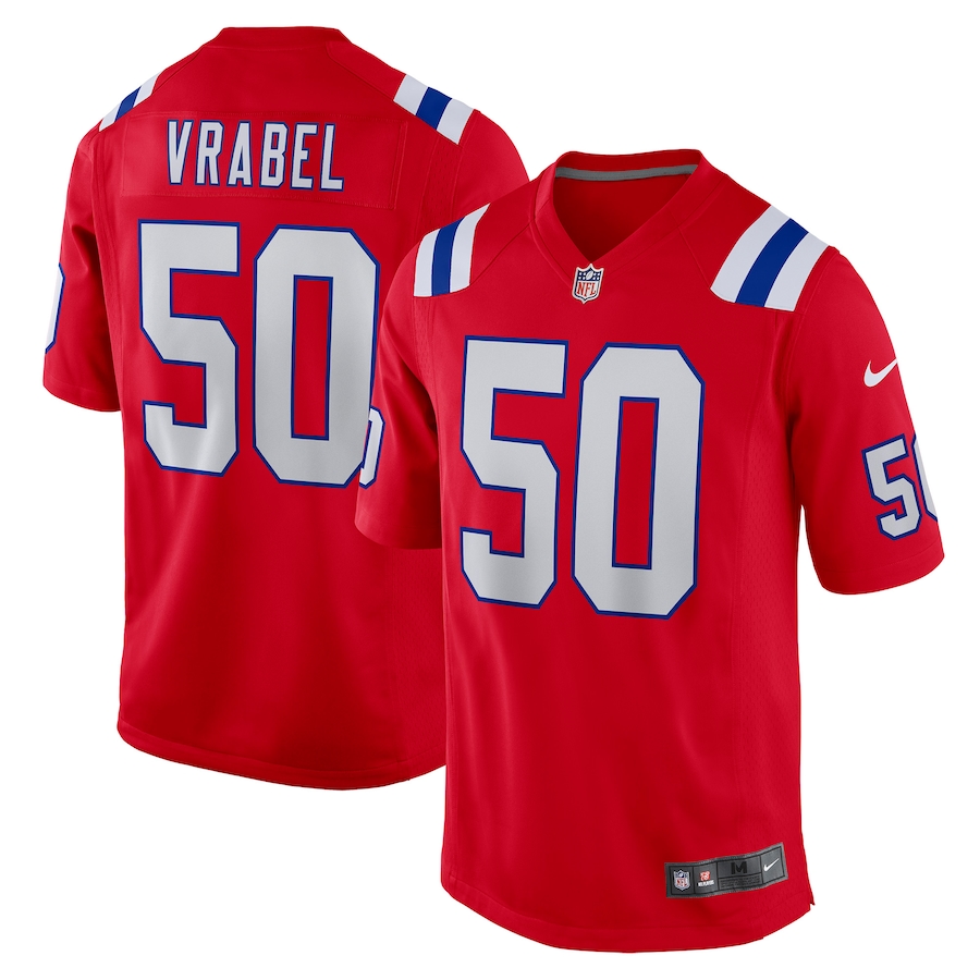 Men’s New England Patriots Mike Vrabel Nike Red Retired Player Alternate Game Jersey