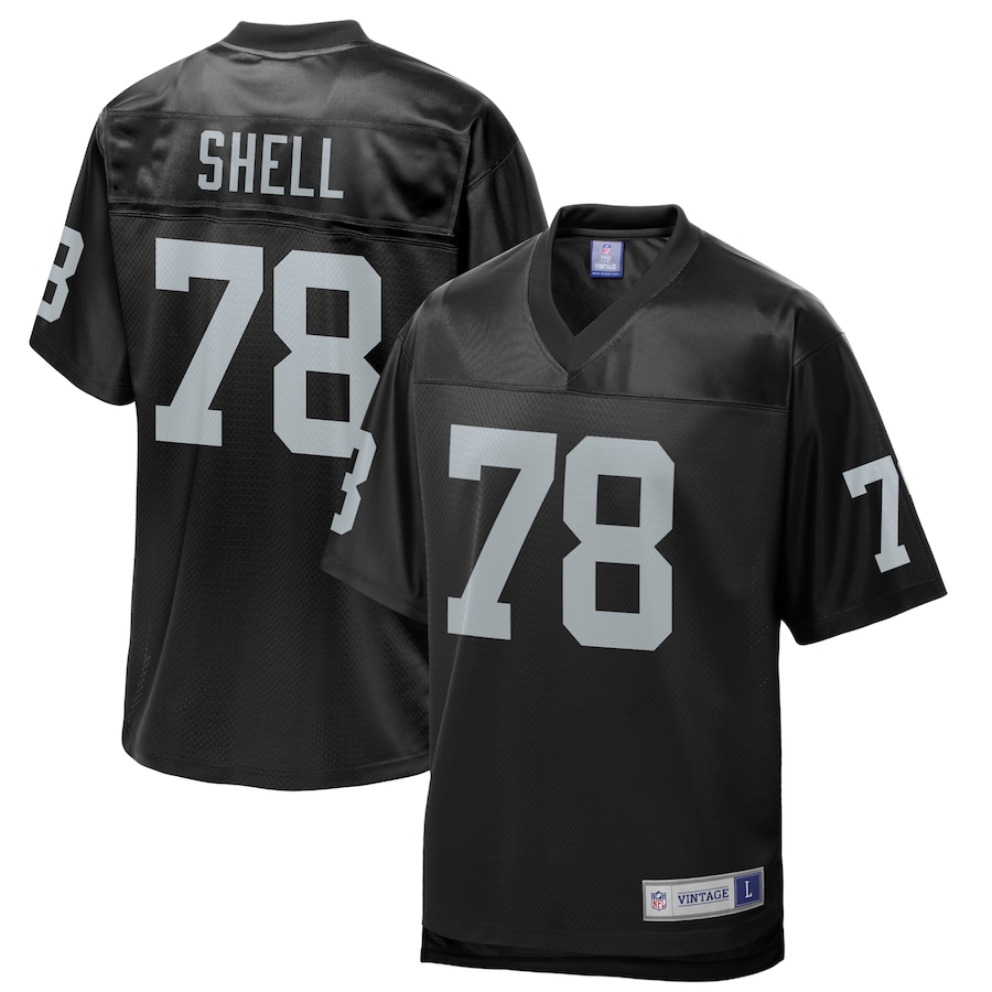 Men’s Las Vegas Raiders Art Shell NFL Pro Line Black Replica Retired Player Jersey