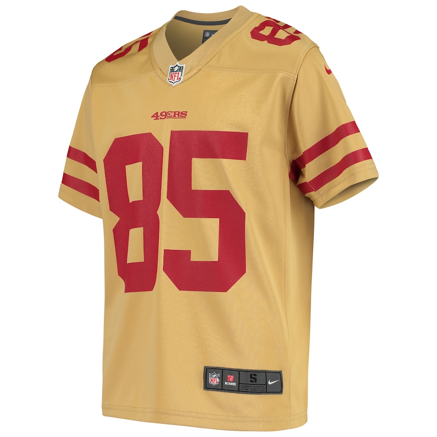 Youth San Francisco 49ers George Kittle Nike Gold Inverted Game Jersey