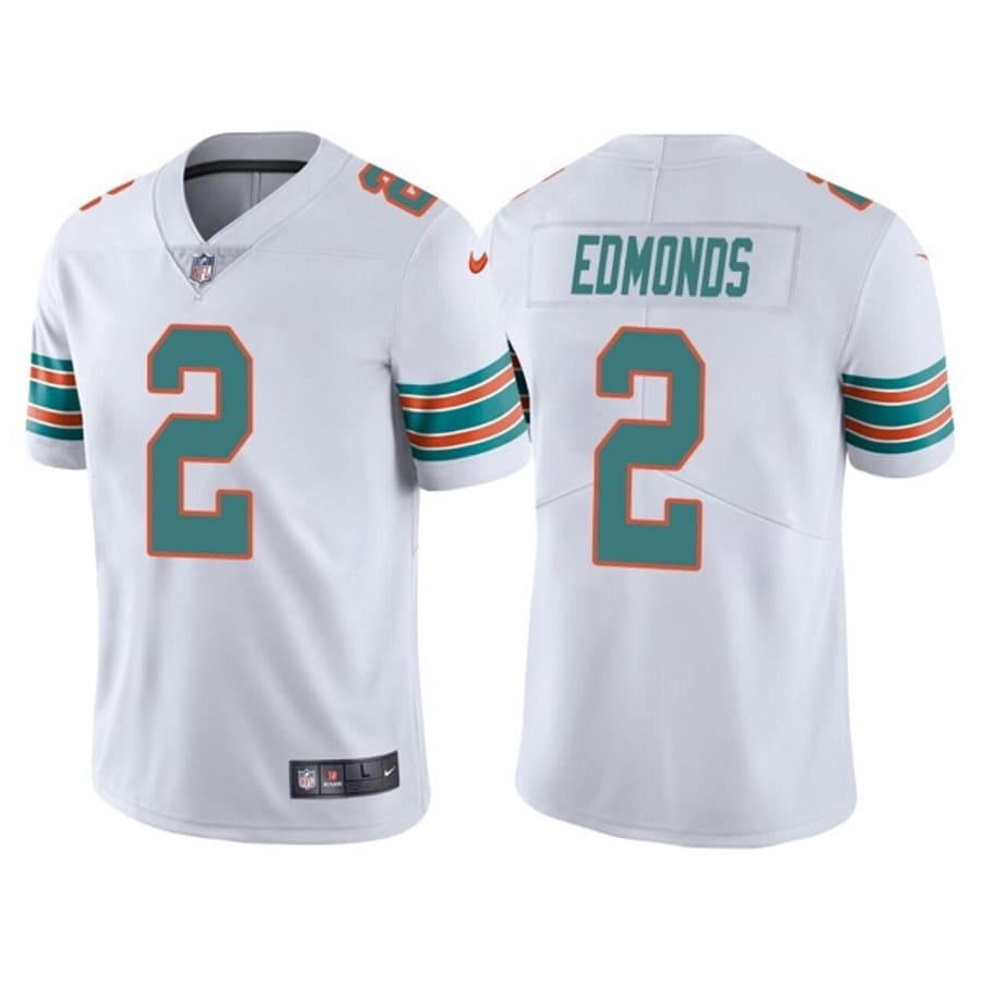 Men's Miami Dolphins Chase Edmonds White 2nd Alternate Vapor Limited Jersey