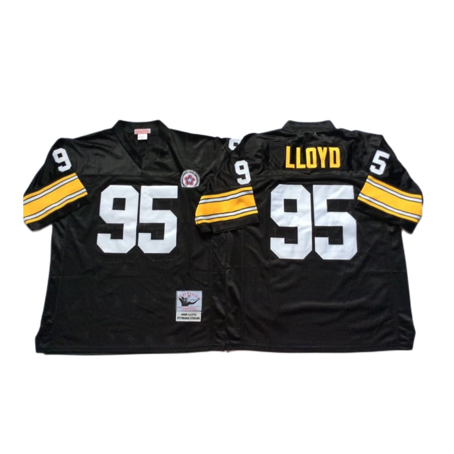 Men's Pittsburgh Steelers Greg Lloyd Mitchell & Ness Black 1975 Jersey