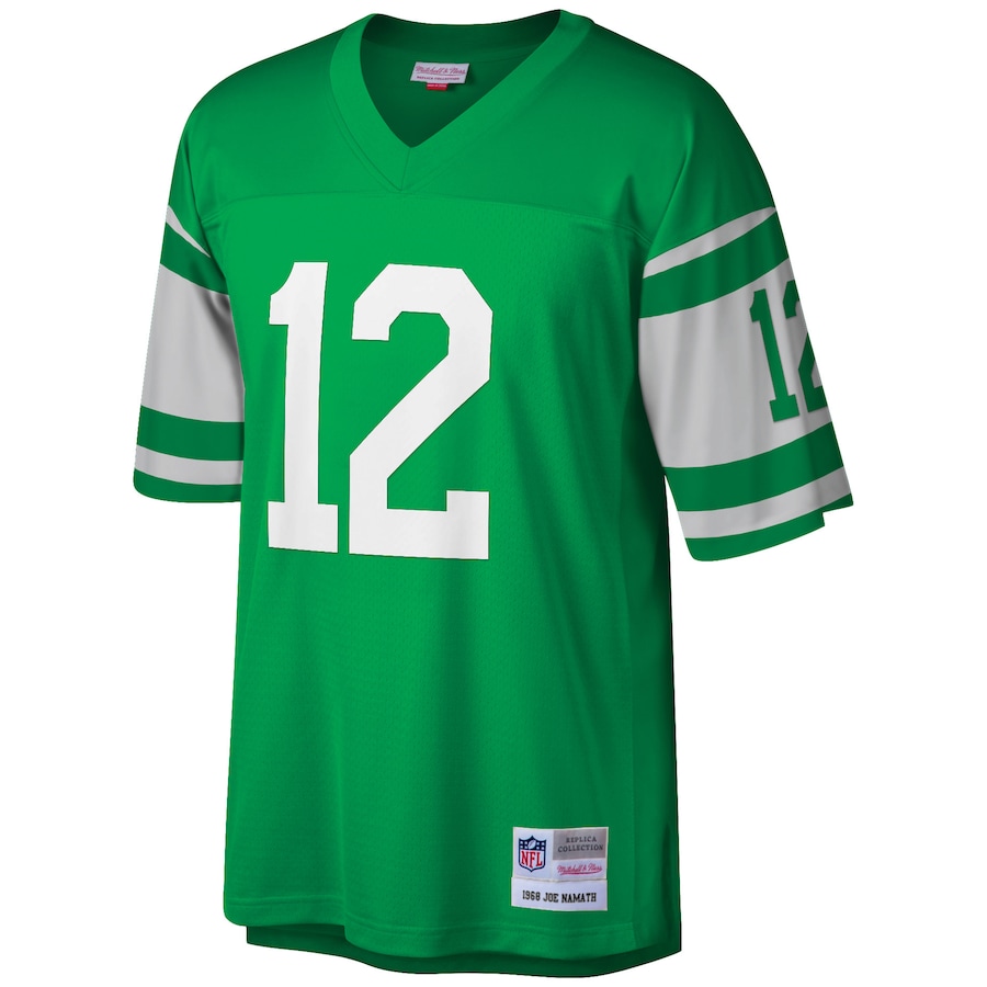 Men’s New York Jets Joe Namath Mitchell & Ness Green Big & Tall 1968 Retired Player Replica Jersey