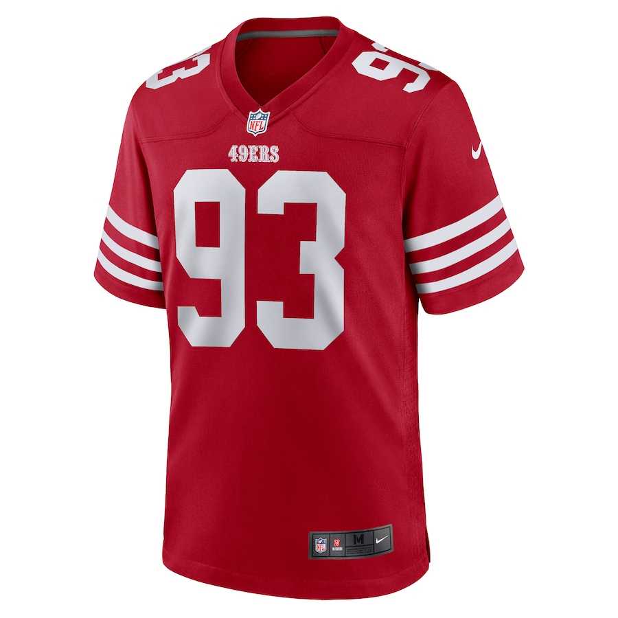 Men's San Francisco 49ers Kalia Davis Nike Scarlet Game Player Jersey