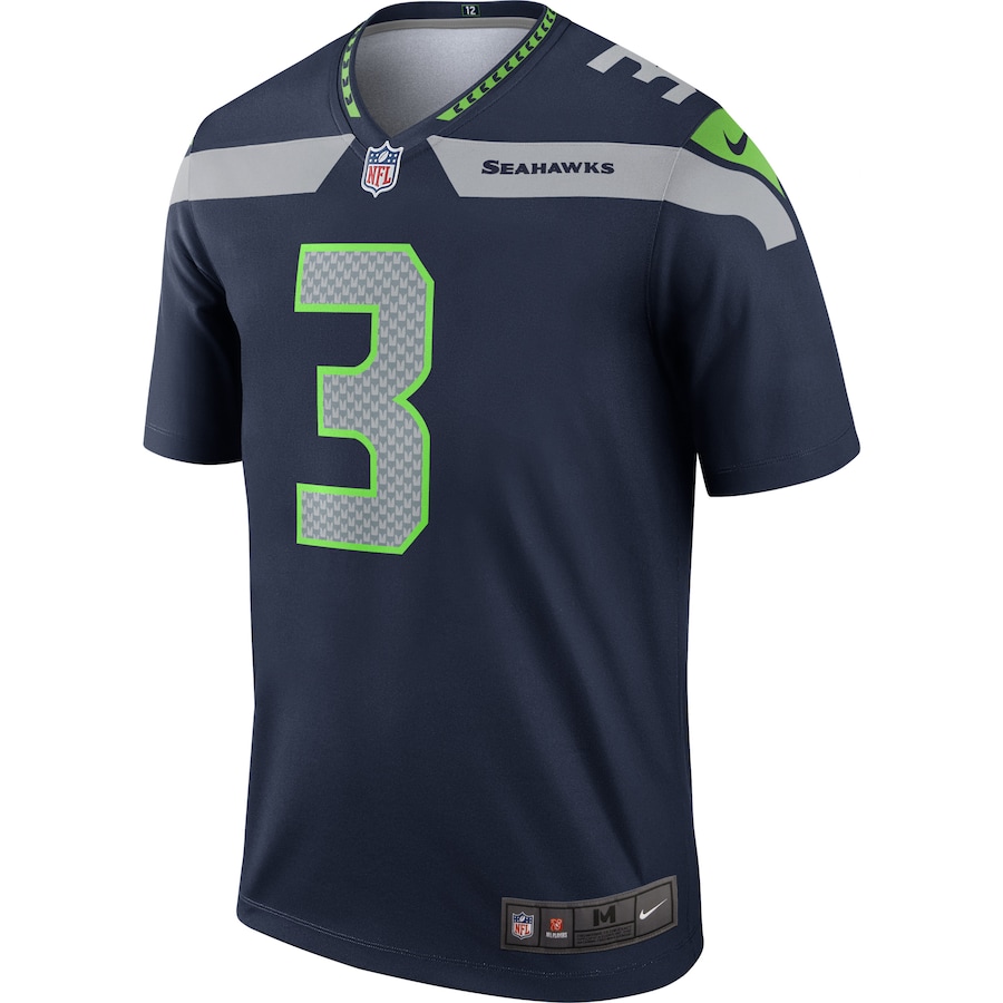 Men’s Seattle Seahawks Russell Wilson Nike College Navy Legend Jersey