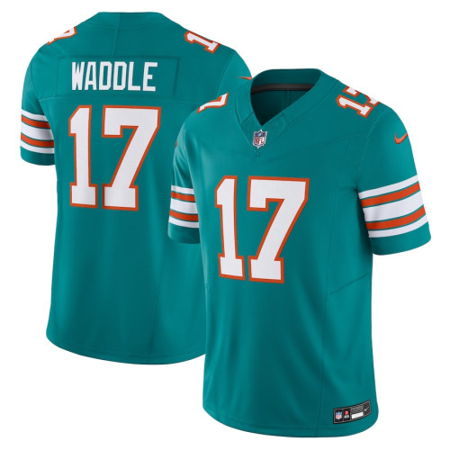 Men's - Miami Dolphins Jaylen Waddle Aqua 2023 Vapor F.U.S.E. Limited Jersey