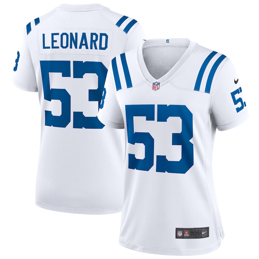 Women’s Indianapolis Colts Shaquille Leonard Nike White Game Player Jersey