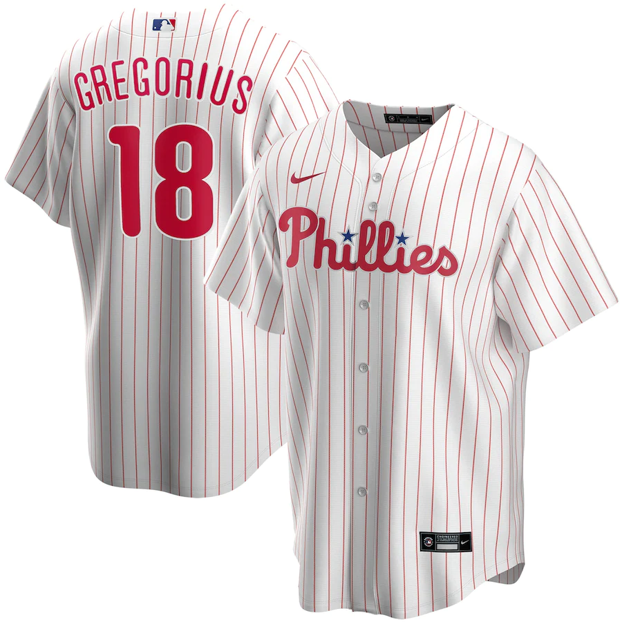 Men's Philadelphia Phillies Didi Gregorius White Home Replica Player Name Jersey