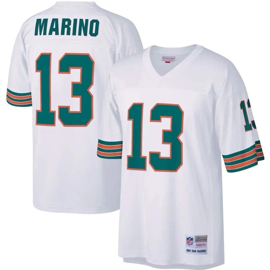 Men's Miami Dolphins Dan Marino Mitchell & Ness Aqua 1984 Legacy Replica Jersey