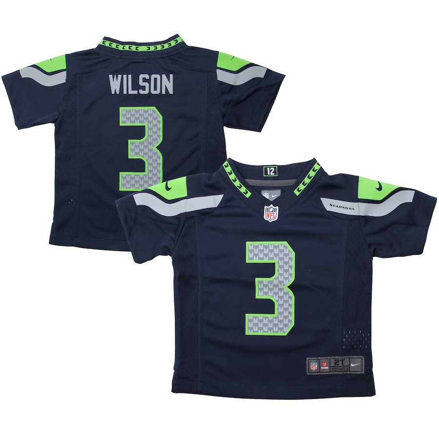 Nike Russell Wilson Seattle Seahawks Toddler Game Jersey – College Navy