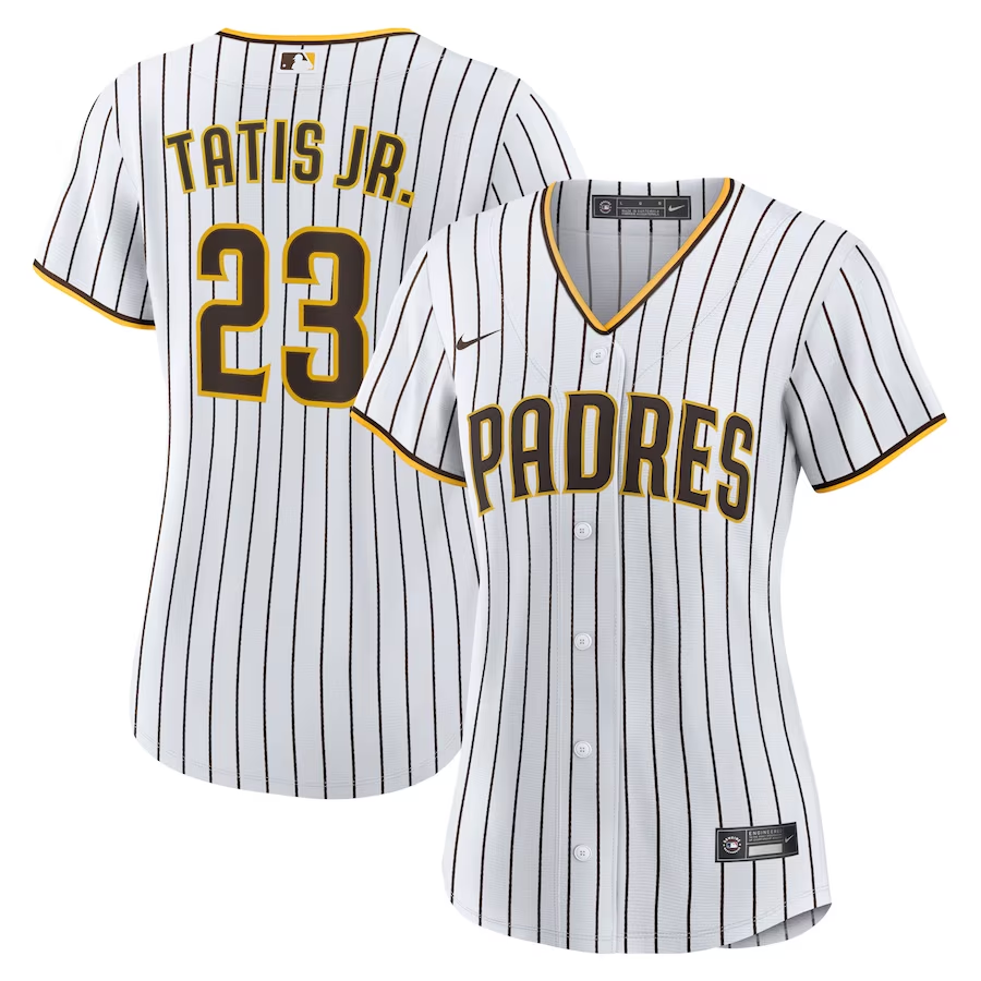 Women's San Diego Padres Fernando Tatís Jr. White/Brown Home Replica Player Jersey
