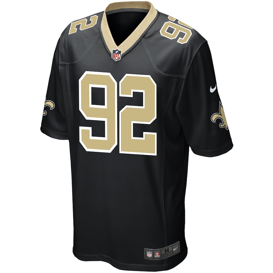 Men’s New Orleans Saints Marcus Davenport Nike Black Game Player Jersey