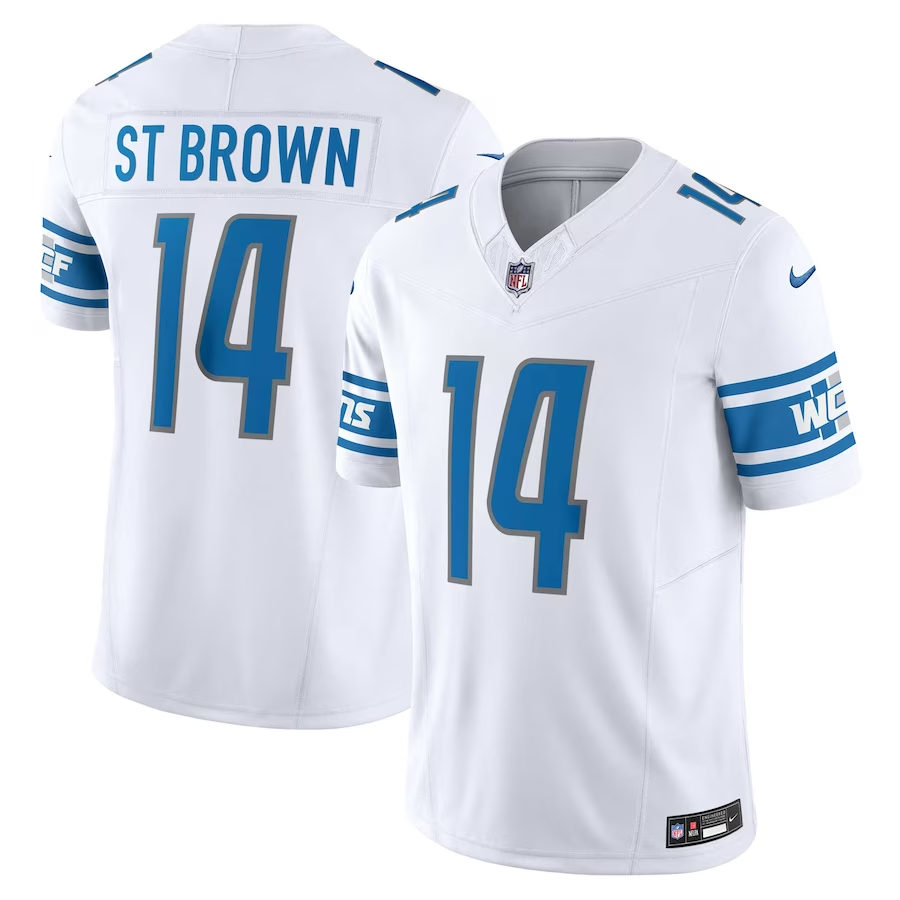Men's Detroit Lions Amon-Ra St. Brown White Vapor F.U.S.E. Limited Jersey
