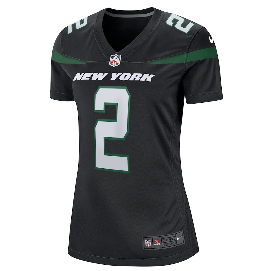 Women’s Zach Wilson New York Jets Nike Black Alternate 2021 NFL Draft First Round Pick Game Jersey