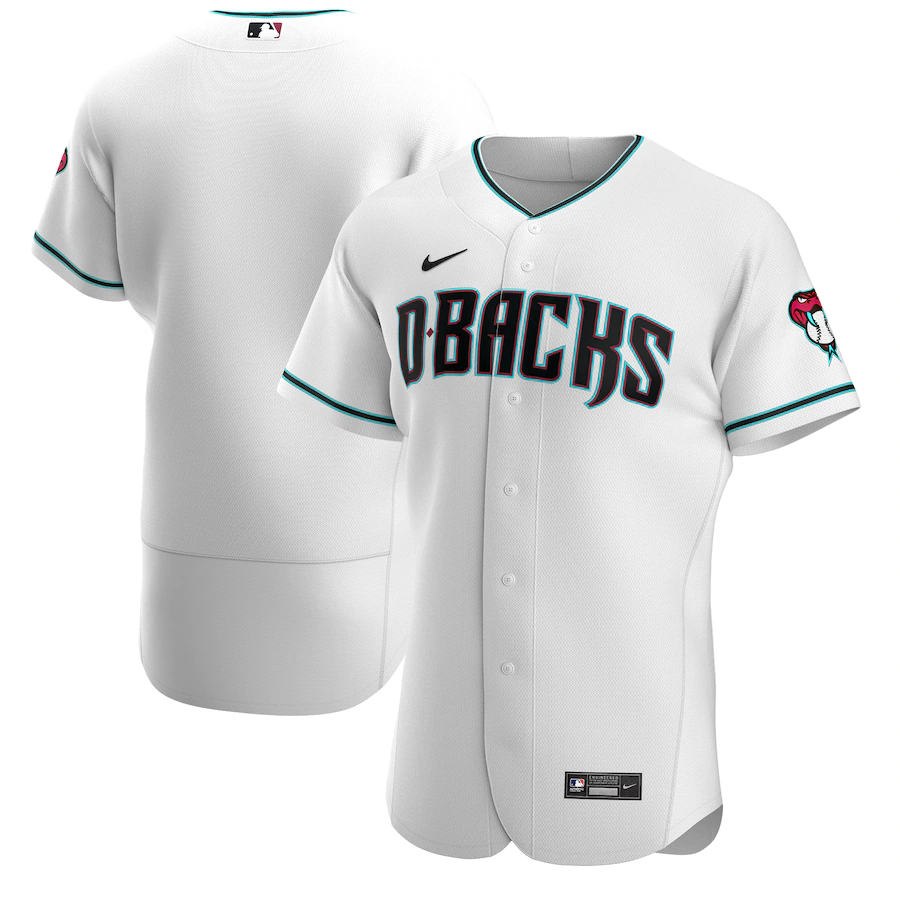 Men's Arizona Diamondbacks White/Teal Alternate Authentic Team Jersey