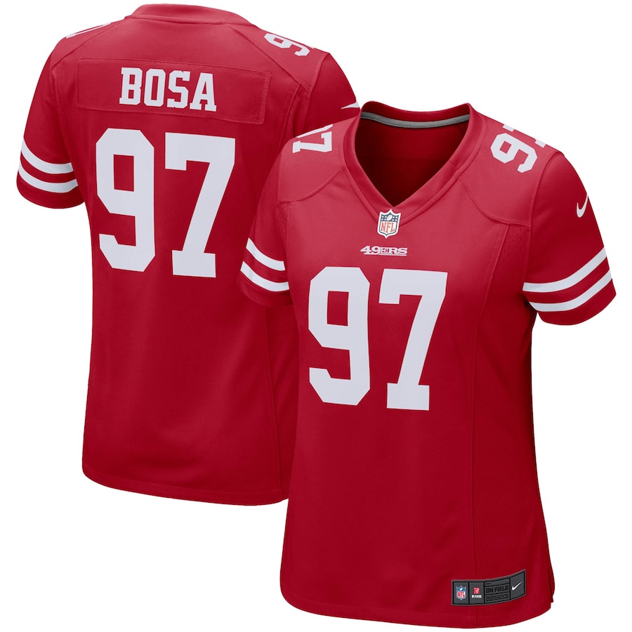 Women’s San Francisco 49ers Nick Bosa Nike Scarlet Game Player Jersey