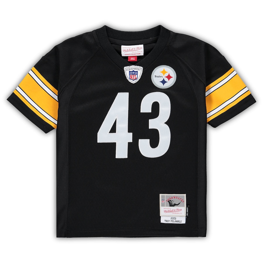 Infant Pittsburgh Steelers Troy Polamalu Mitchell & Ness Black 2005 Retired Legacy Jersey