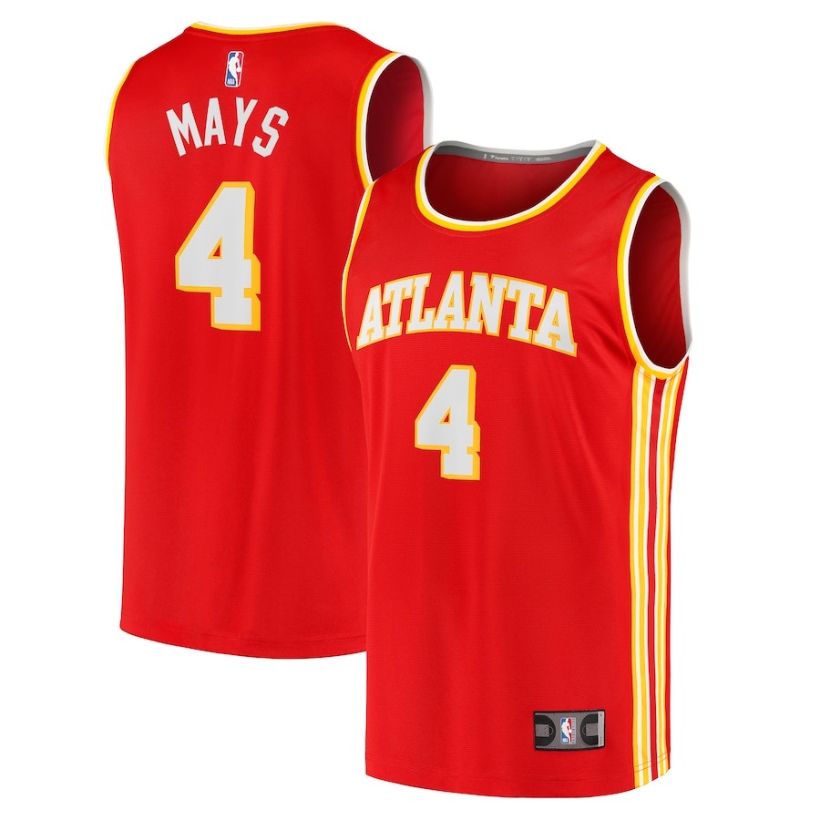 Youth Atlanta Hawks Skylar Mays Fanatics Branded Red 2021/22 Fast Break Replica Jersey - Icon Edition