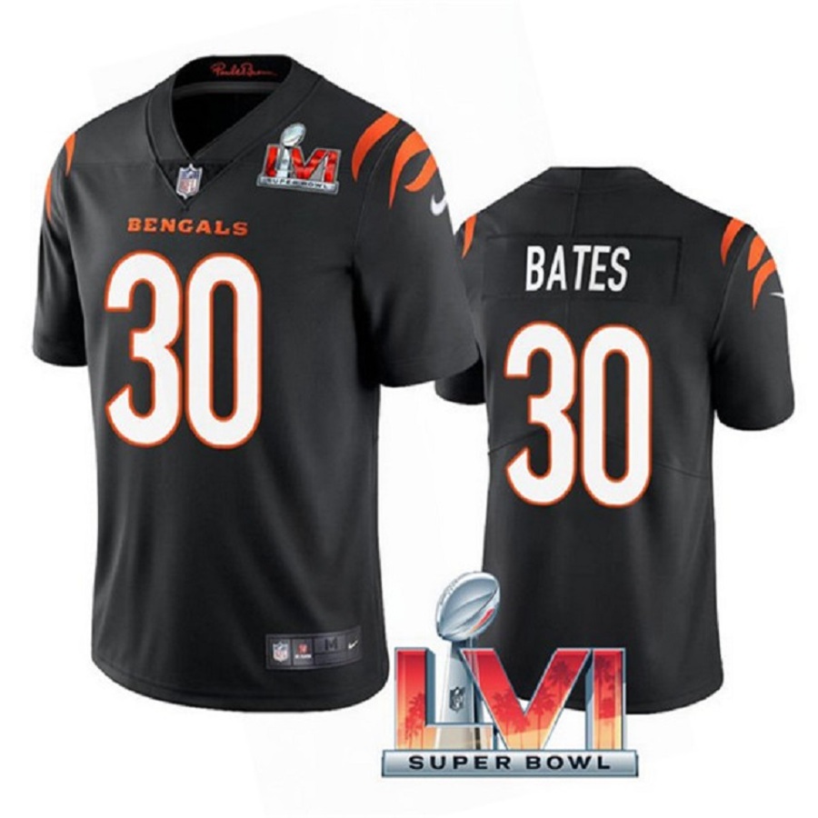 Men's Cincinnati Bengals 30 Jessie Bates Black Vapor Limited Stitched Jersey