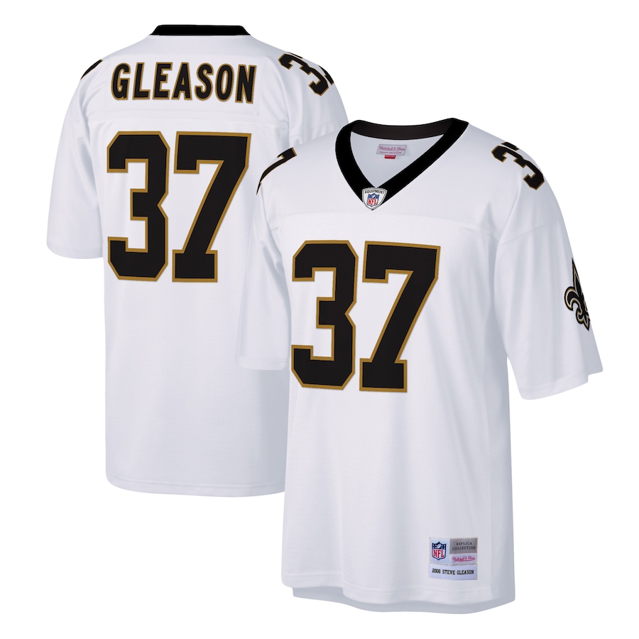 Men’s New Orleans Saints Steve Gleason Mitchell & Ness White Legacy Replica Jersey