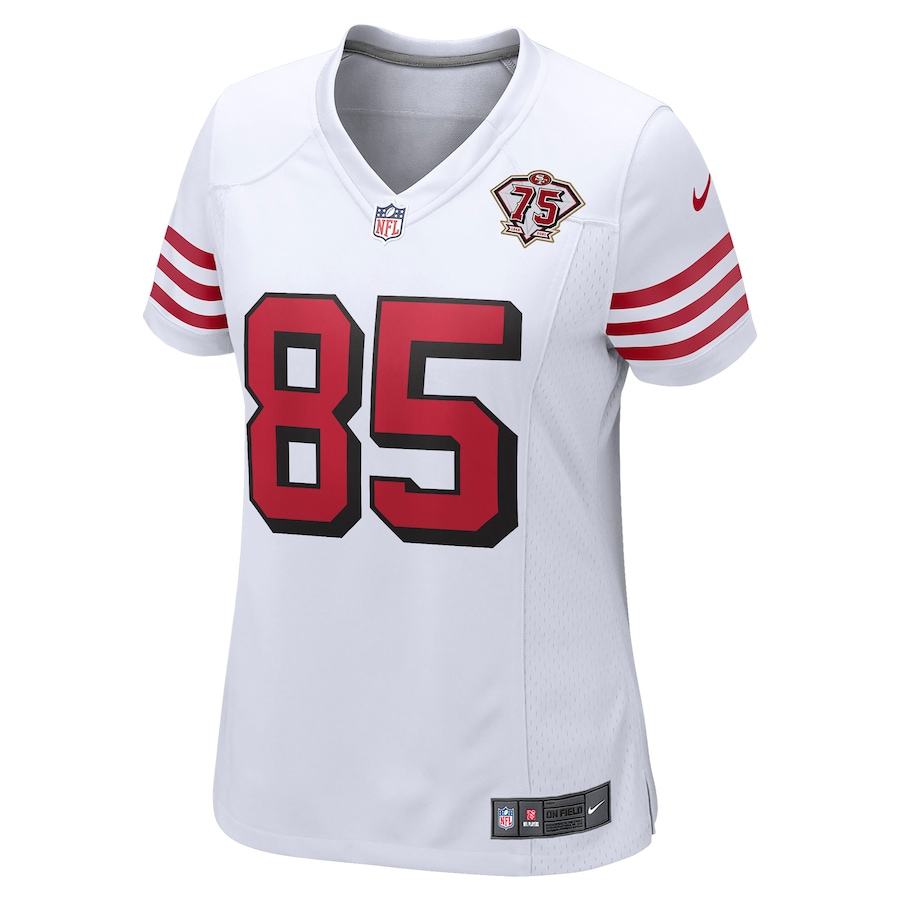 Women’s San Francisco 49ers George Kittle Nike White 75th Anniversary 2nd Alternate Game Jersey