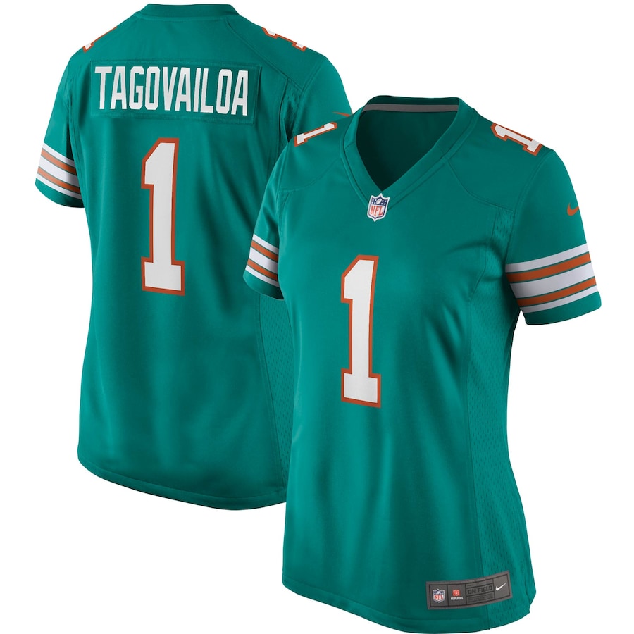 Women’s Miami Dolphins Tua Tagovailoa Nike Aqua Alternate Game Jersey