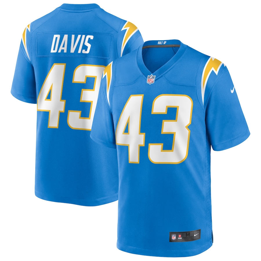Men’s Los Angeles Chargers Michael Davis Nike Powder Blue Game Jersey