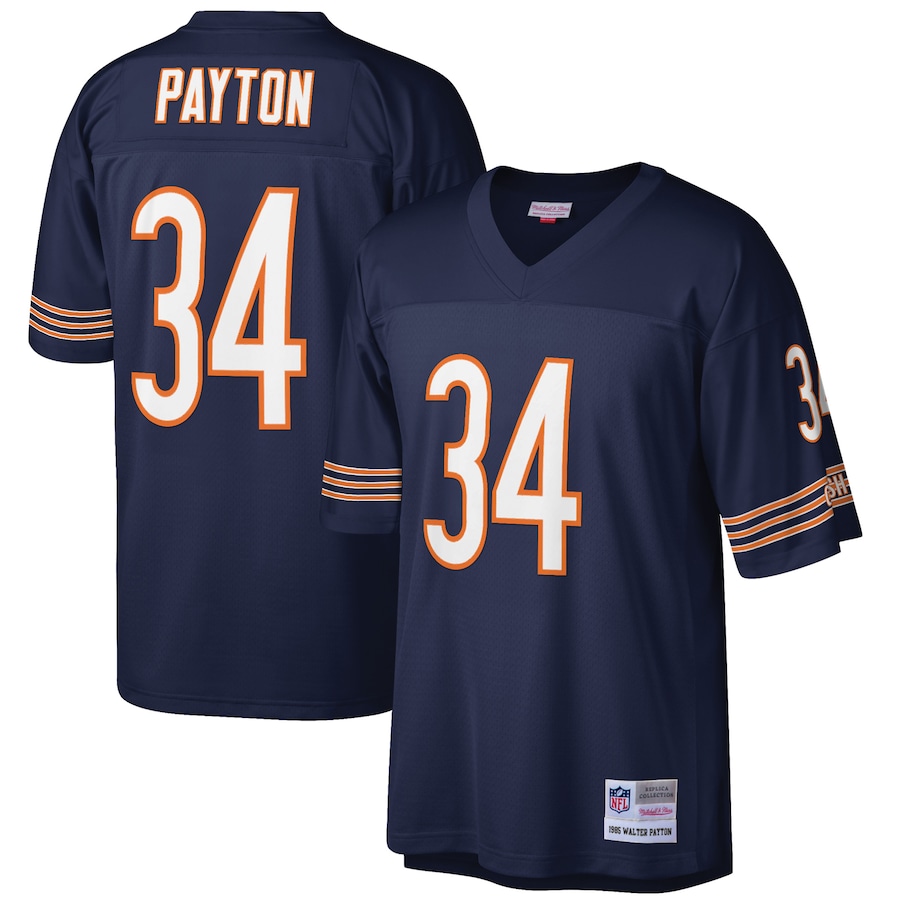 Men’s Chicago Bears Walter Payton Mitchell & Ness Navy Big & Tall 1985 Retired Player Replica Jersey