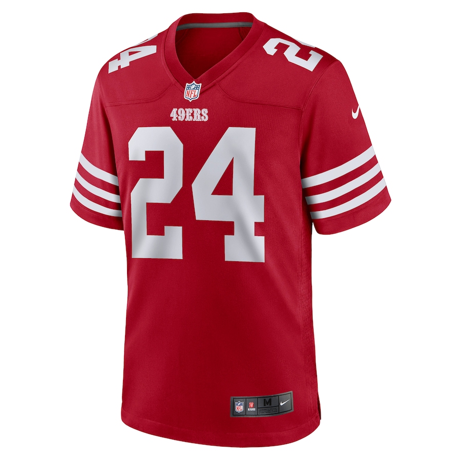 Men’s San Francisco 49ers Jordan Mason Nike Scarlet Game Player Jersey