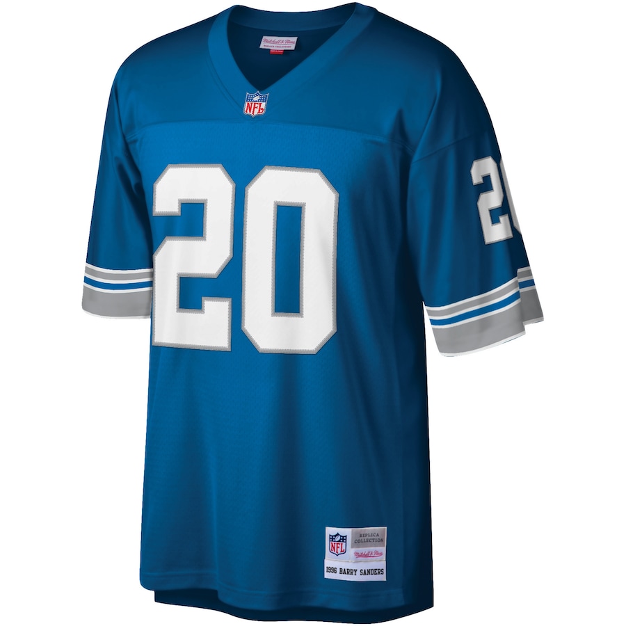 Men’s Detroit Lions Barry Sanders Mitchell & Ness Blue Legacy Replica Jersey