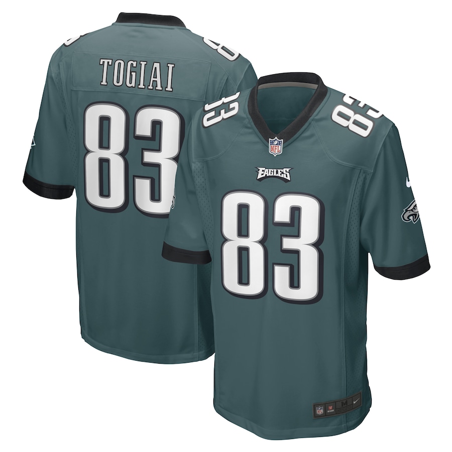 Men’s Philadelphia Eagles Noah Togiai Nike Midnight Green Game Player Jersey