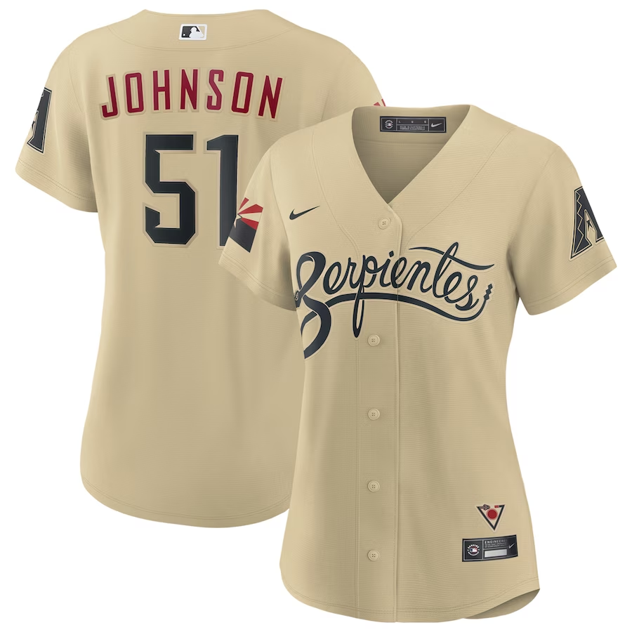 Women's Arizona Diamondbacks Randy Johnson Sand City Connect Replica Player Jersey